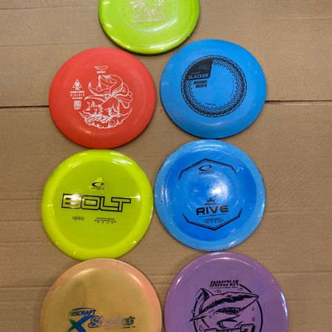 7 stk frisbee/ disc