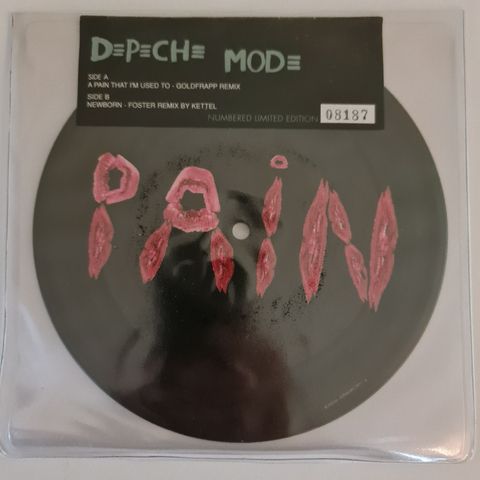 Depeche Mode - Pain Ny Ltd  7" Pic Disc Selges