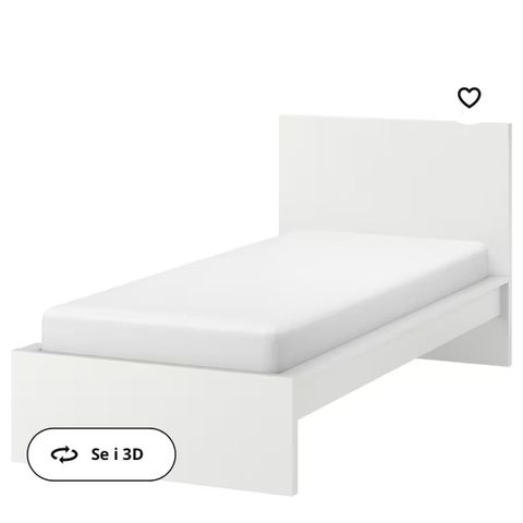 Hvit, Malm Ikea seng