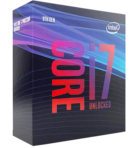 CPU/Prosessor --> Intel I7 9700 - 8 core 3.00ghz (4.7ghz turbo)