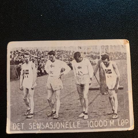 Georg Braathe Trygve Rye Johnsen Tønsberg 10000 meter sigarettkort 1932