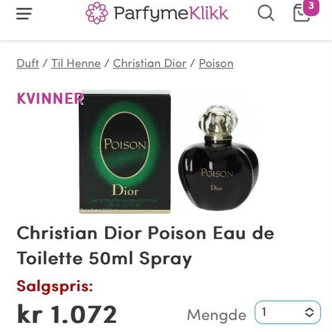 Christian Dior Poison Eau de Toilette 50ml Spray