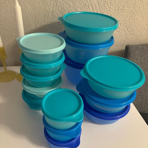 Tupperware bokser/rundletter 14 stk