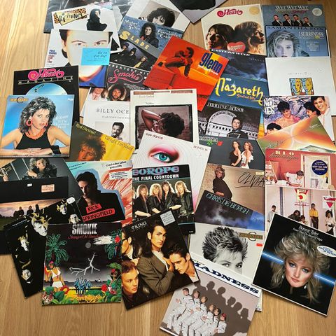 LP, singel og CD-samling 80-tallet