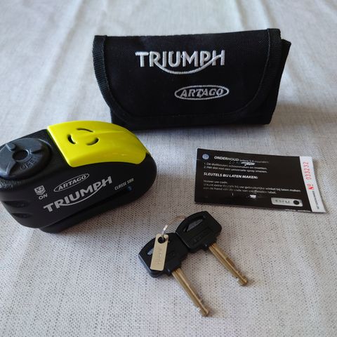 Triumph. Skivelås med alarm