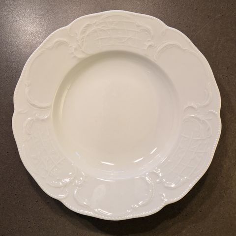 12 stk Rosenthal Sanssouci hvit tallerken dyp 23 cm