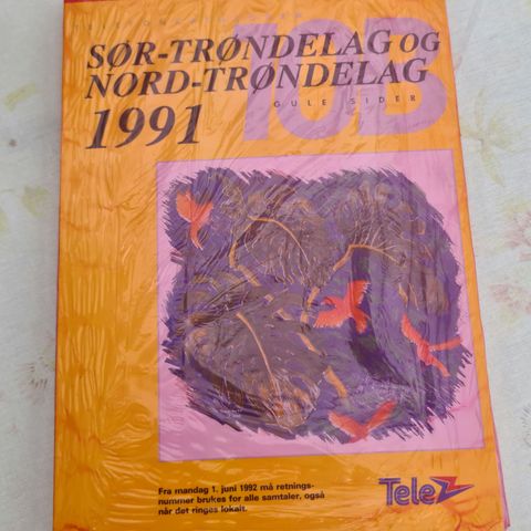 Telefonkatalogen Gule sider 10 B 1991. Ny i originalemballasje