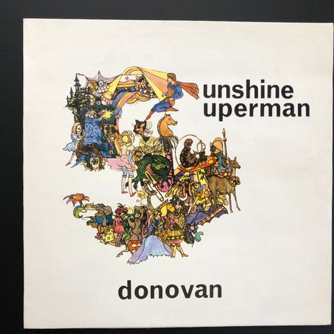 DONOVAN "Sunshine Superman" UK 80s reissue vinyl LP - SJELDEN UTGAVE