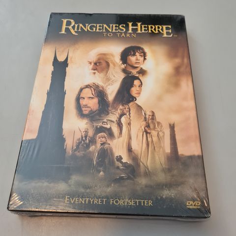 Ny og uåpnet Ringenes herre to tårn, The Lord of the Rings two towers, DVD 2002