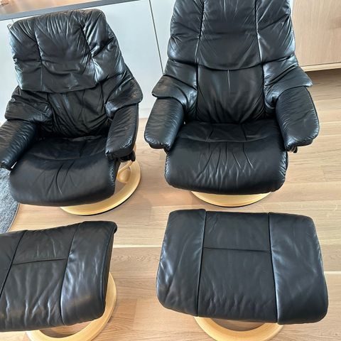 Stressless Reno (M) med krakk