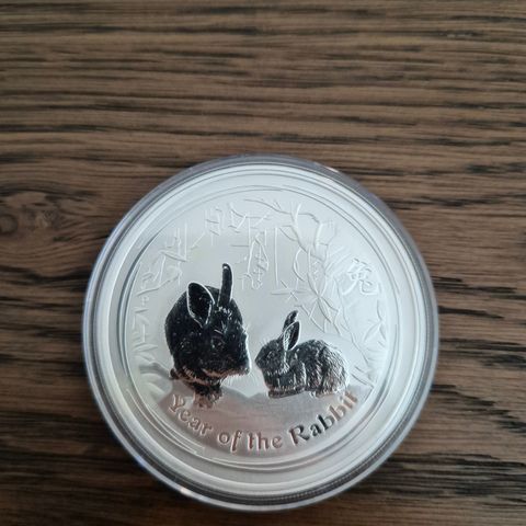 Sølvmynt Year of the Rabbit 2 oz 2011