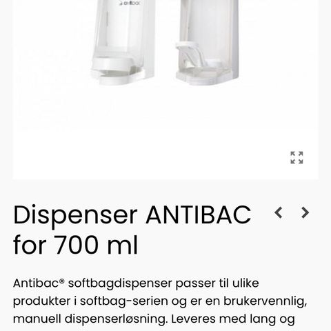 20 stk ubrukte antibacdispensere