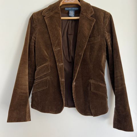 Ralph Lauren blazer i cordfløyel stl 34