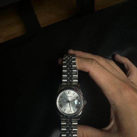 Seiko Silver Roman Datejust