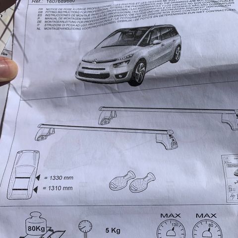 Citroen takbøyler til citroen C4 Picasso