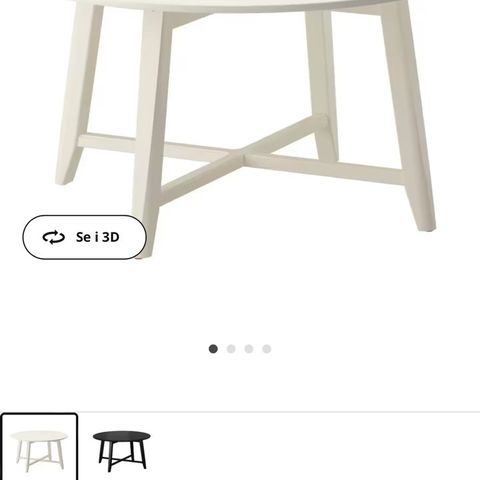 Rundt hvitt sofabord fra IKEA