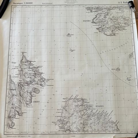 Tysk krigskart - Rolvsøya - Akkarfjord - (Hammerfest) - Forsøl - Medjord