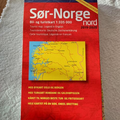 Kart over Sør Norge