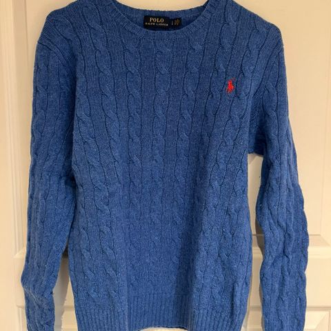 POLO RALPH LAUREN CABLE KNIT WOOL CASHMERE STRIKKEGENSER