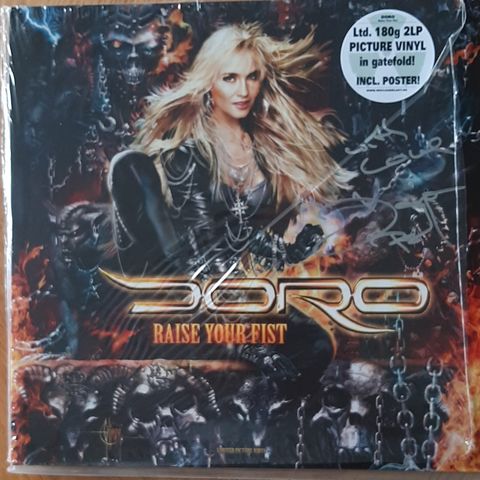 Doro,raise your fist.Signert .2.picture disc vinyl.