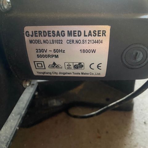 Gjerdesag med laser