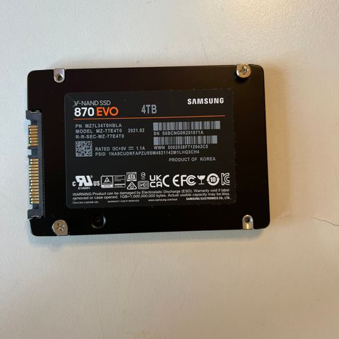 Samsung 870 EVO 2,5'' SSD 4TB