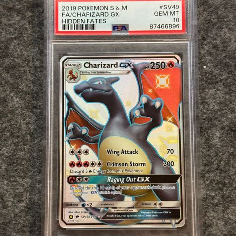 PSA 10 Hidden Fates Shiny Charizard SV49