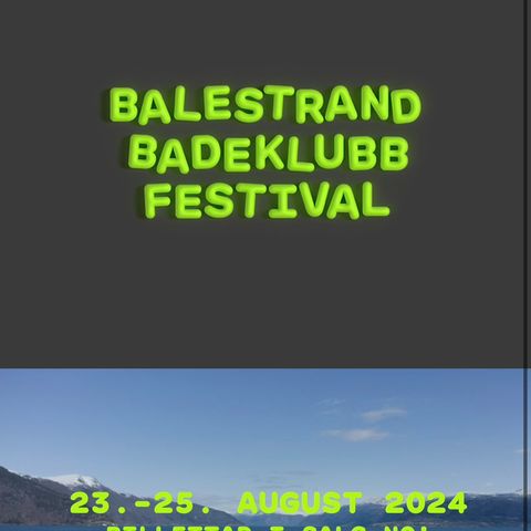 Festivalpass Balestrand Badeklubb 23-25.august