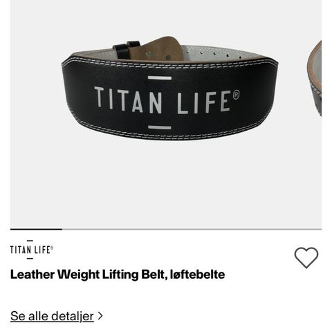 HELT NYTT Løftebelte s/m Titan Life