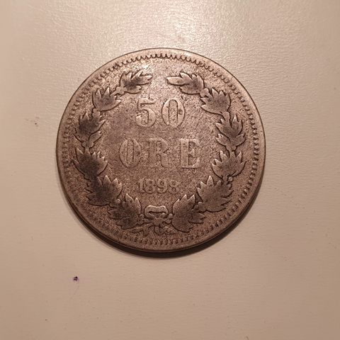 Sverige 50 Öre 1898.