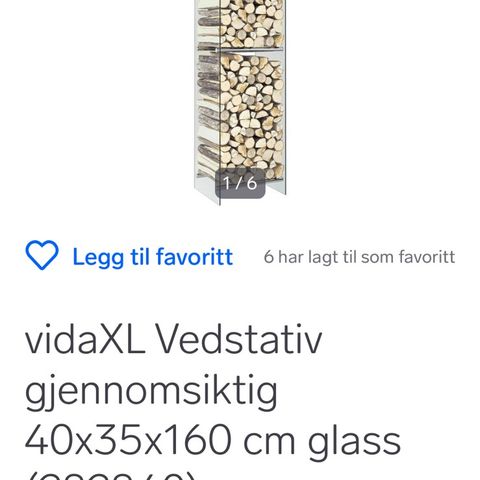 Vedstativ i herdet glass