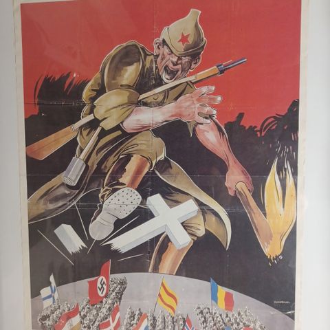 Tysk/norsk antirussisk plakat fra krigen.