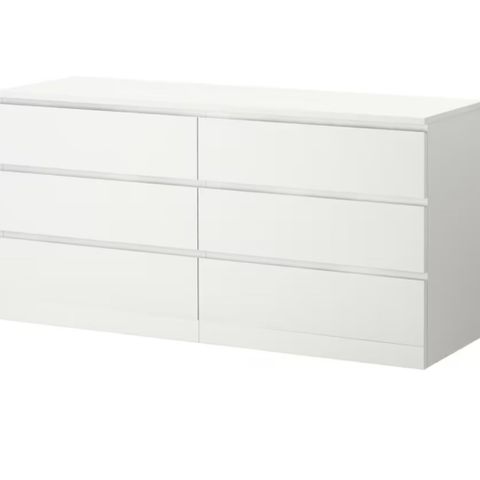 Malm kommode - 6 skuffer