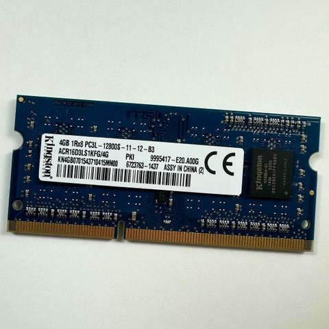 Kingston SODIMM 4GB DDR3 RAM Module - 1600Mhz