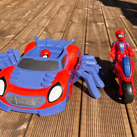 Spidey bil og motorsykkel