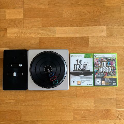 DJ Hero brett til XBOX 360 med DJ hero og DJ Hero 2