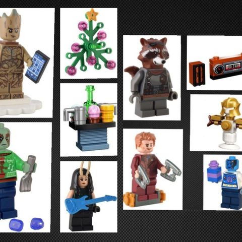 Lego Minifigurer fra Advent Calendar 76231 Guardians of the Galaxy