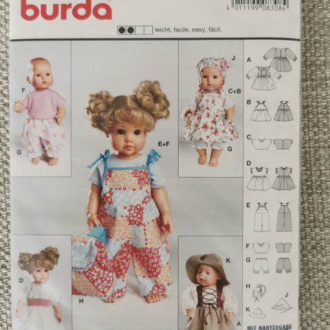 Sy dukkeklær: Burda 8308