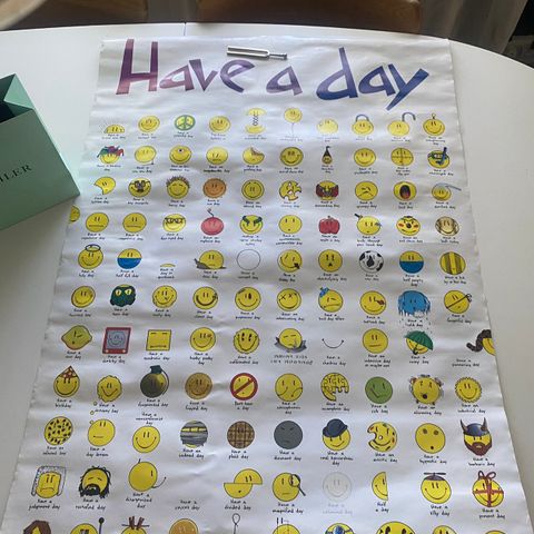 Have A Day Smiley Faces Plakat fra 1993