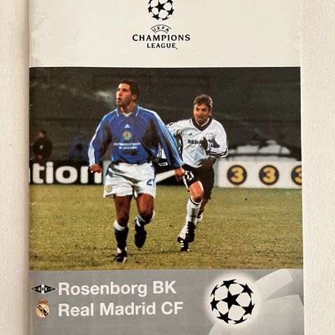 Program Rosenborg - Real Madrid Champions League 2000