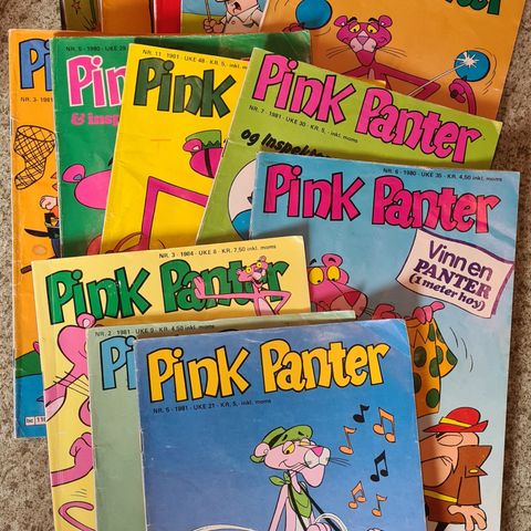 Pink Panter blader fra 80-tallet