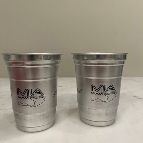 Formula 1 Miami Grand Prix International Autodrome Aluminum Cups