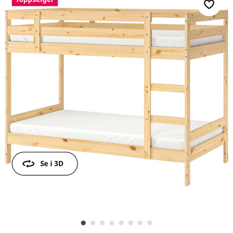 Køyeseng fra IKEA selges