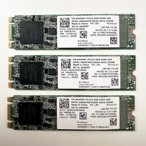 Intel M.2 SATA SSD Modules - 256 GB