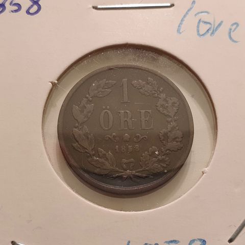 Sverige 1 Öre 1858.