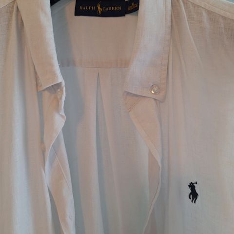 Hvit linskjorte fra Ralph Lauren str XL. 185/104A