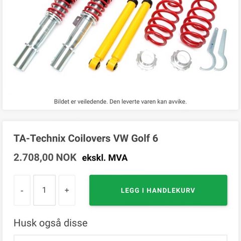 Coilovers til Golf mk6