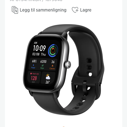 Amazfit gts 4 mini, pulsklokke