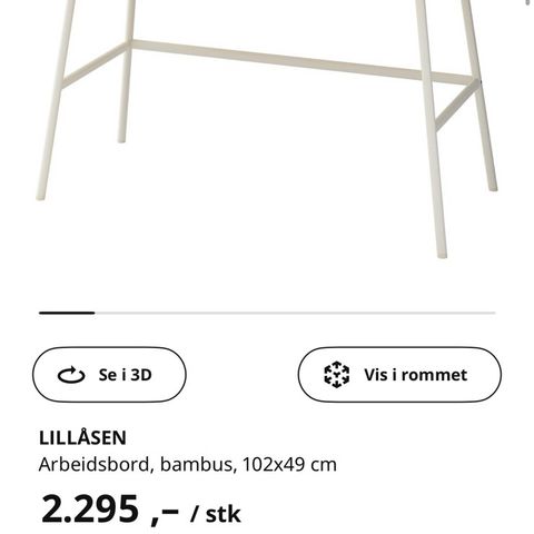 Lillåsen arbeidsbord