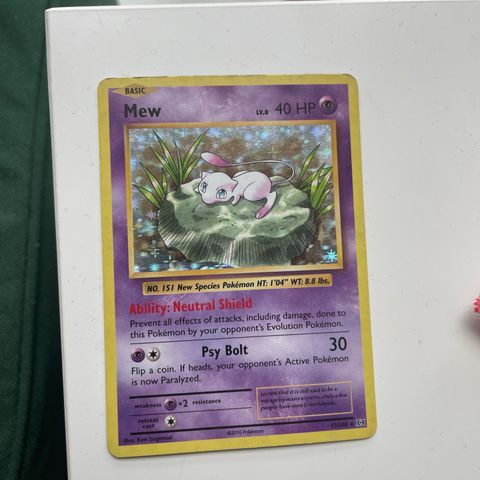 Sjeldent Mew Pokémon kort